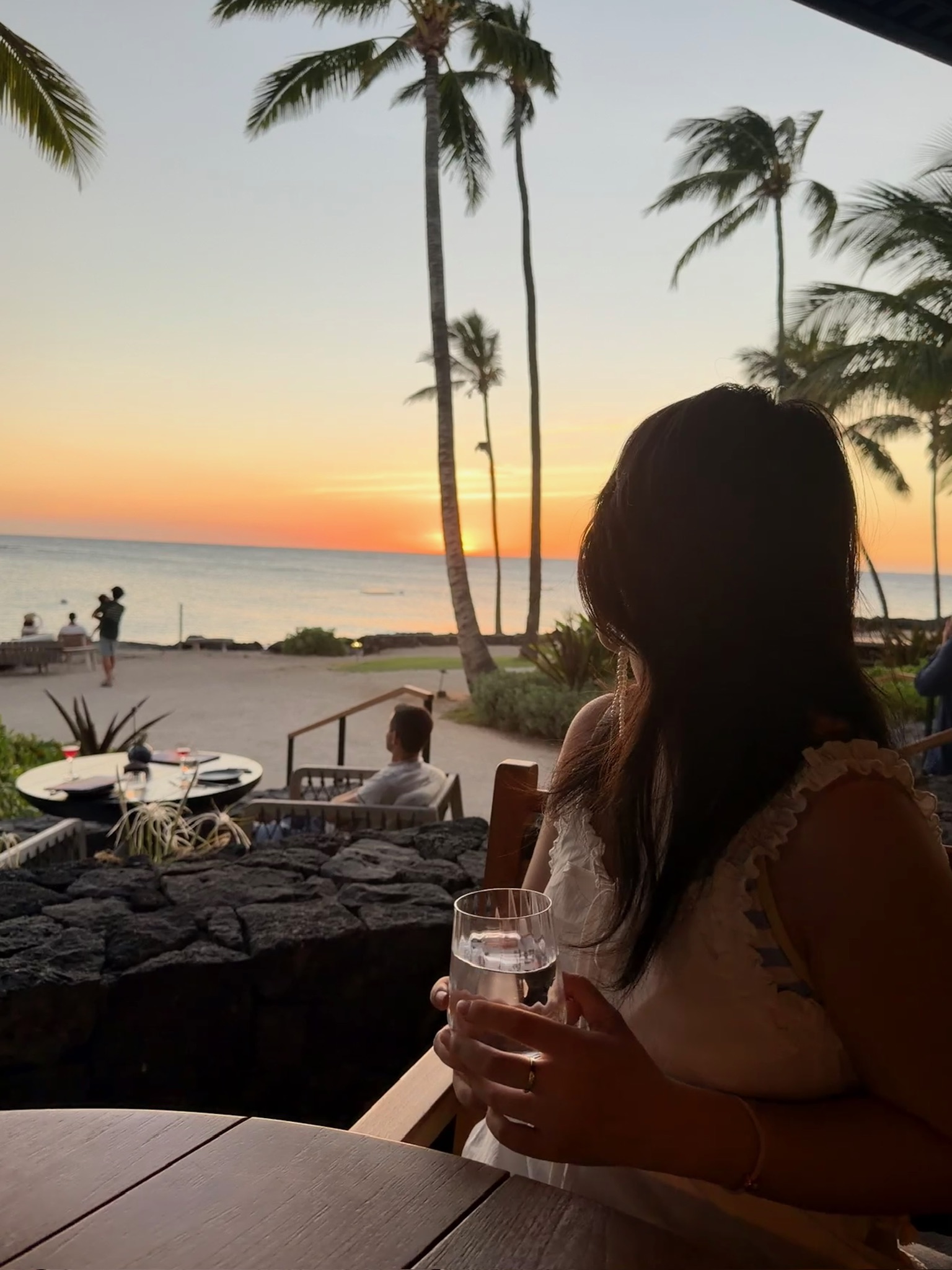 Sunset glow during a beach escape